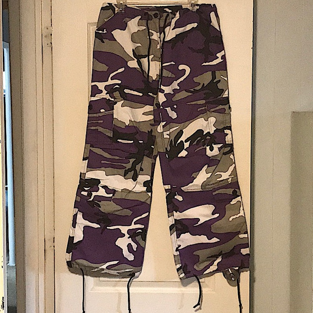 Rothco Womens Vintage Purple Camouflage Paratrooper Fatigue Pants